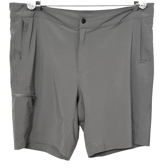 MAGELLAN FLEX FISH GEAR SHORTS, MENS, XL, GREY, ACTIVEWEAR-FLAT FRONT ZIP BUTTON - Picture 1 of 11